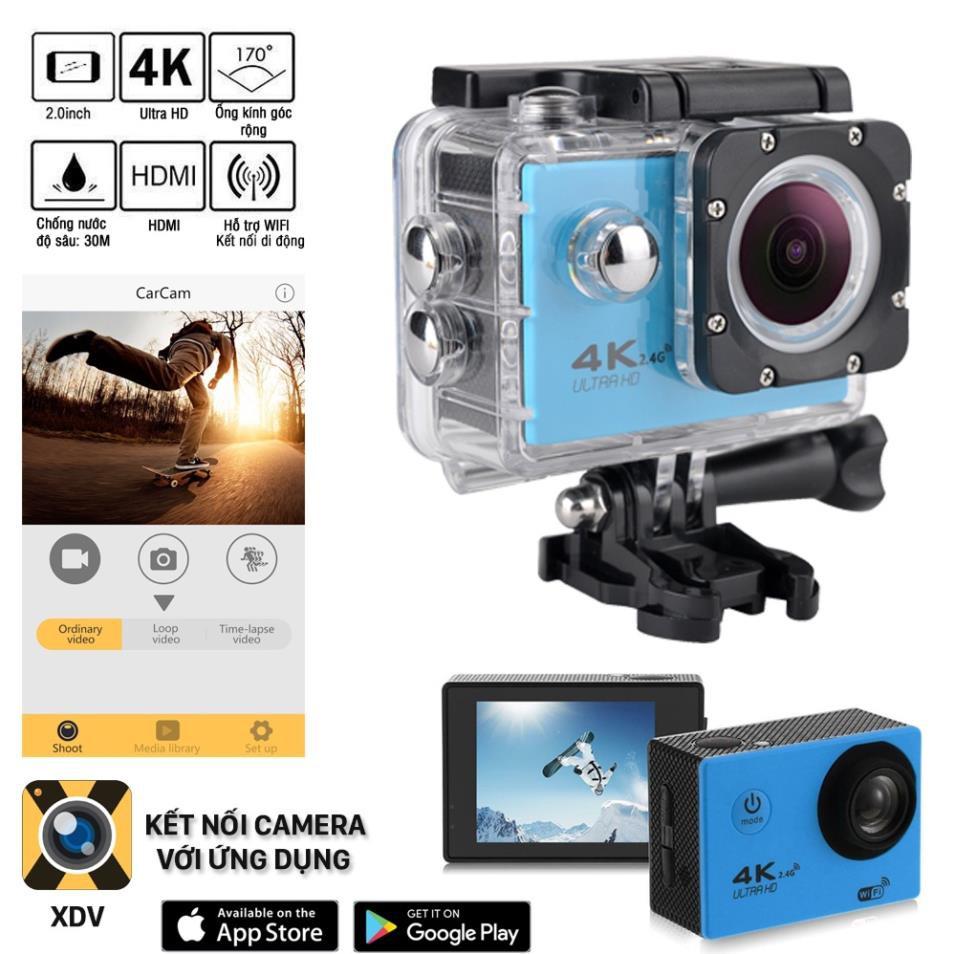 Camera hành trình Sport 4K UltraHD chống rung, chống nước- Hỗ trợ kết nối WIFI z