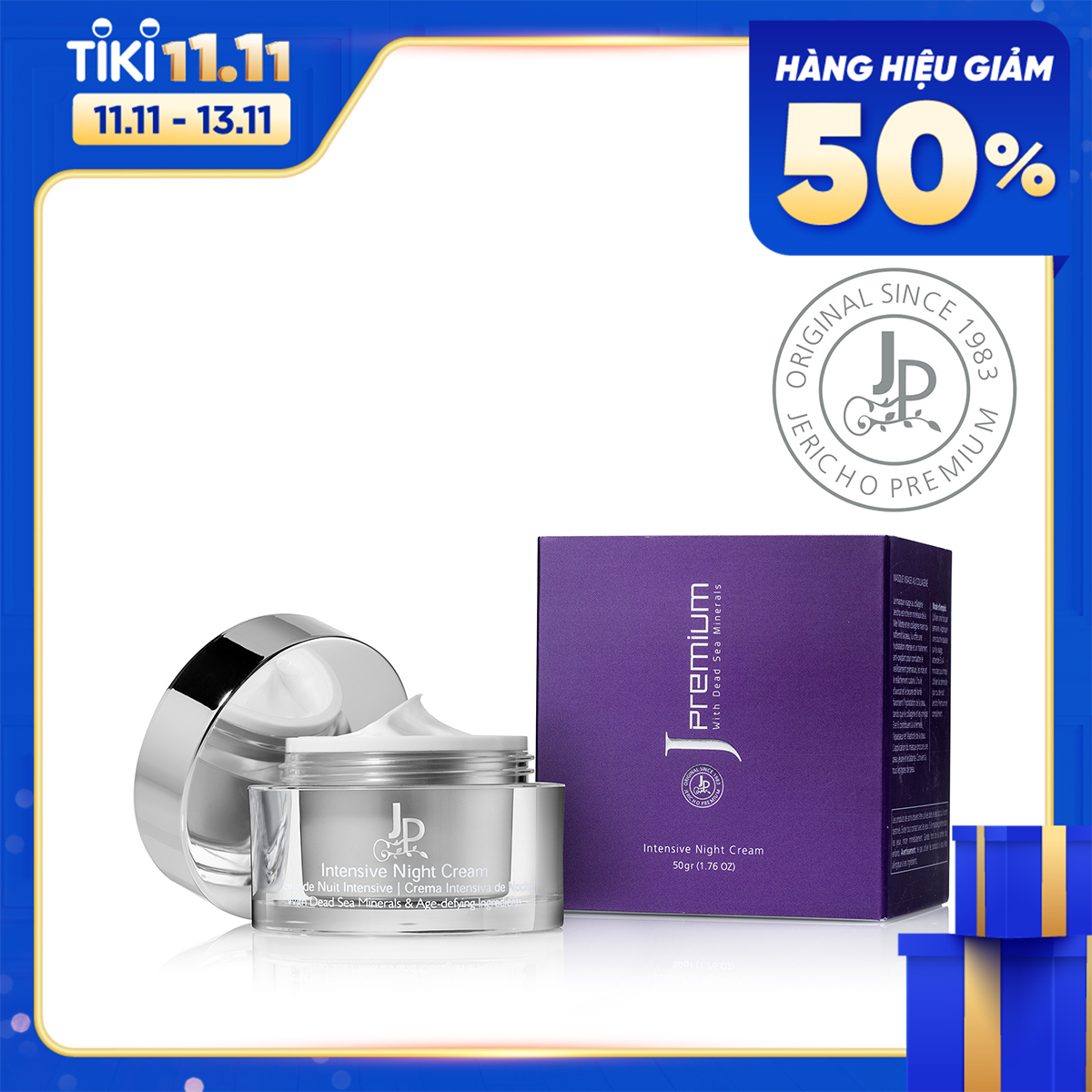 Kem Dưỡng Đêm Cao Cấp Jericho Premium Intensive Night Cream (50gr) - Dưỡng Ẩm Da Từ Khoáng Chất Biển Chết