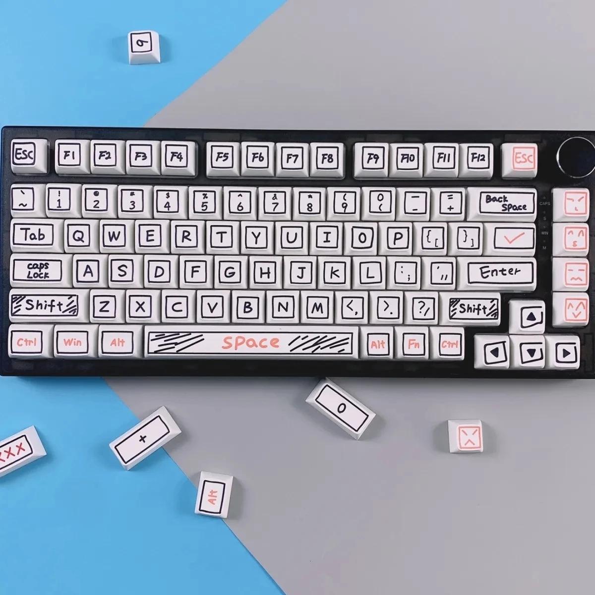 126 Phím Đồ Bộ Keycap XDA Hồ Sơ Keycaps PBT Cho Bàn Phím Cơ Tùy Chỉnh Anime Dễ Thương Phím Mũ Bộ Tester68 Rk61