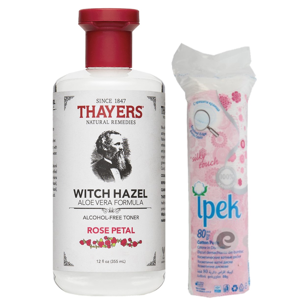 Nước Hoa Hồng Không Cồn Thayers 355ml + Tặng Túi Bông Tẩy Trang Ipek 80 Miếng