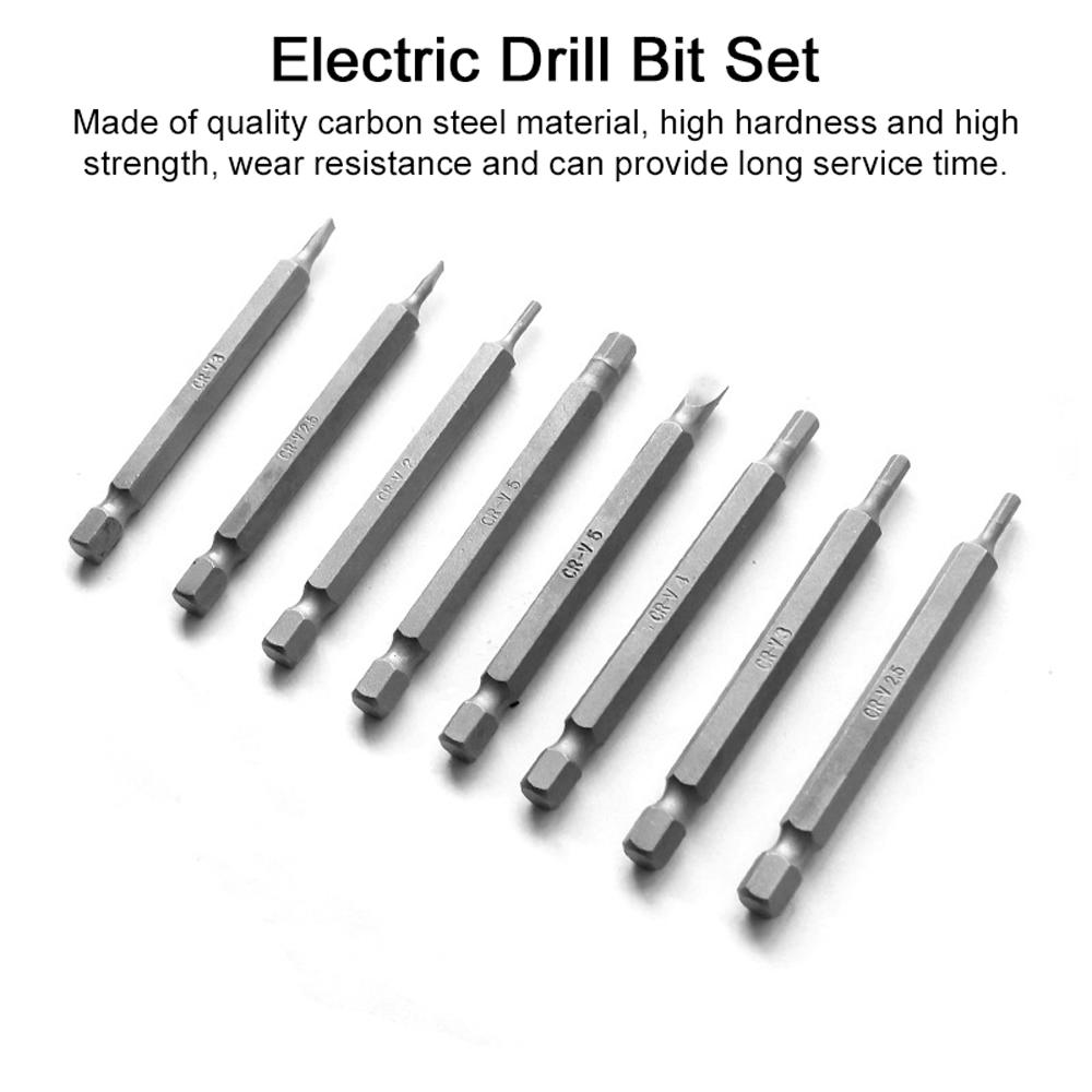 Multifunctional 75mm Carbon Steel Drill Bit Set High Hardness Hand Screwdriver Batchhead Multipurpose Electric Drill Accessory Kit