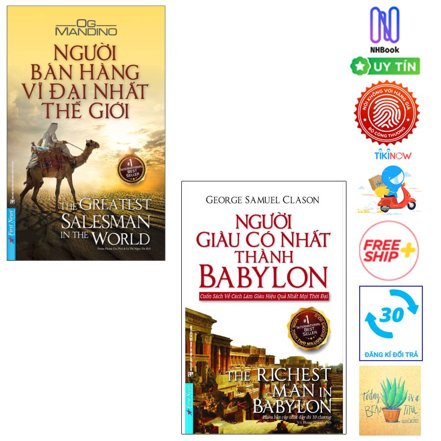 Combo  Người Giàu Có Nhất Thành Babylon - Cuốn Sách Về Cách Làm Giàu Hiệu Quả Nhất Mọi Thời Đại Và Người Bán Hàng Vĩ Đại Nhất Thế Giới ( Tặng sổ tay)