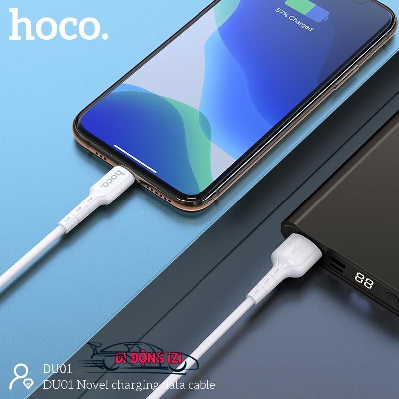 Dây Sạc Cho iPhone, iPad Hoco DU01, Cáp Sạc Nhanh MAX 2.4A Bền, Siêu Rẻ - Hàng Chính Hãng