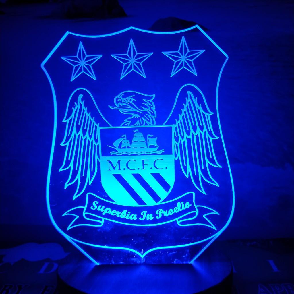 Đèn Led 3D Manchester City decor bàn học decor bàn làm việc quà tặng sinh nhật có khắc tên