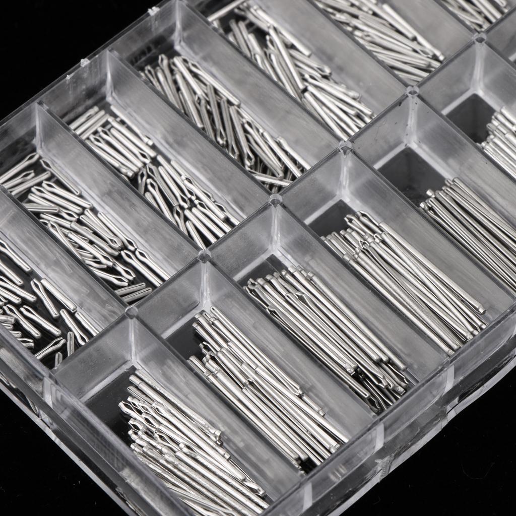 360pcs Stainless Steel Watch Band Link Cotter Pin With Plastic Storage Box