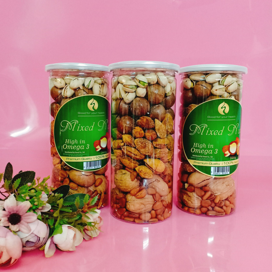 Mixed Nuts 6 loại hạt dinh dưỡng còn vỏ ăn liền 500gr