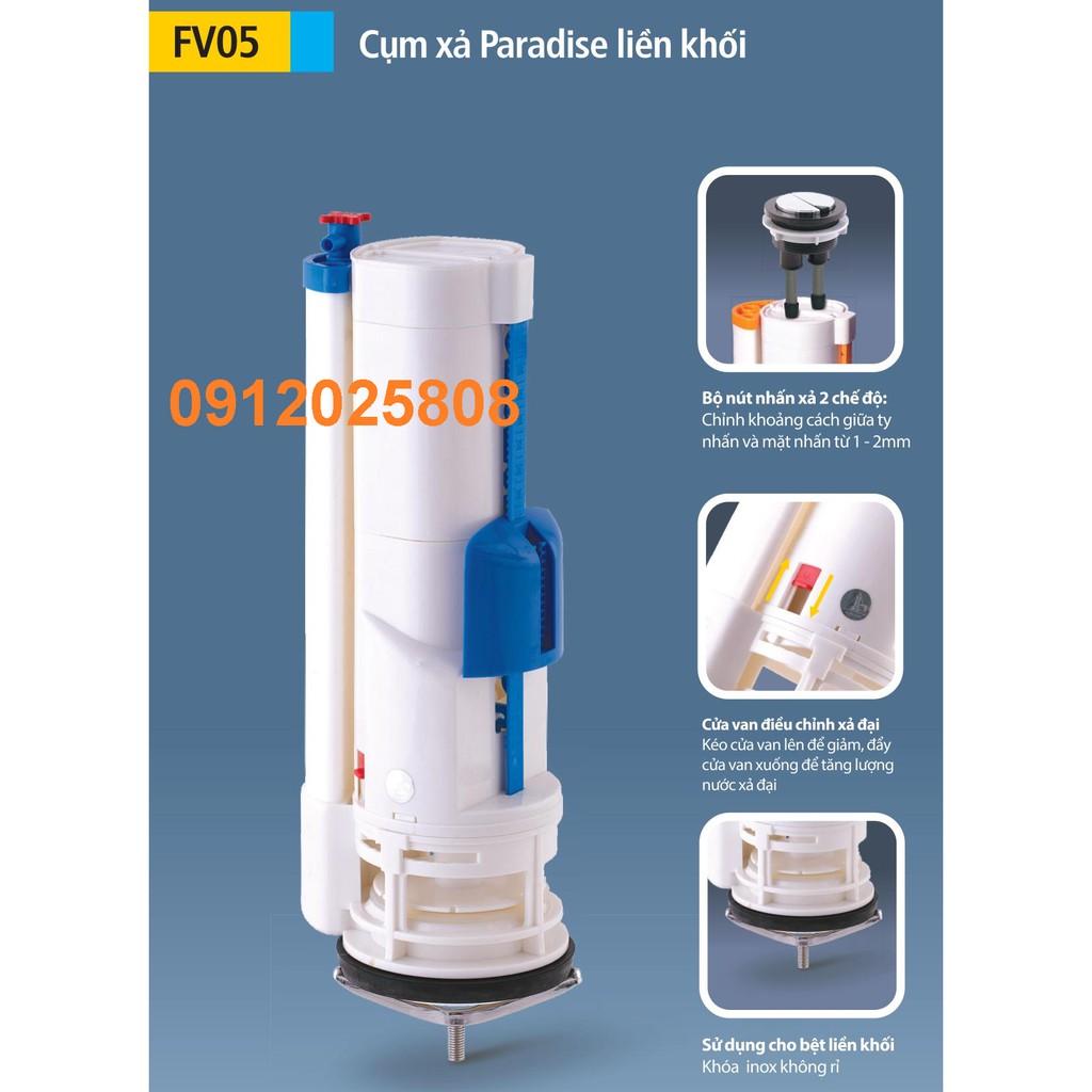 VS0503 - Bộ xả bồn cầu 1 khối 2 nút nhấn (cầu liền khối)