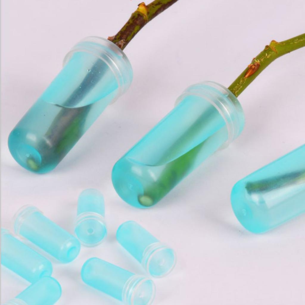 Plastic Flower Water Tubes Floral Tube/Vials Clear Blue_4.1x1.8cm