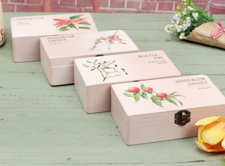 Hộp nhạc gỗ zakka