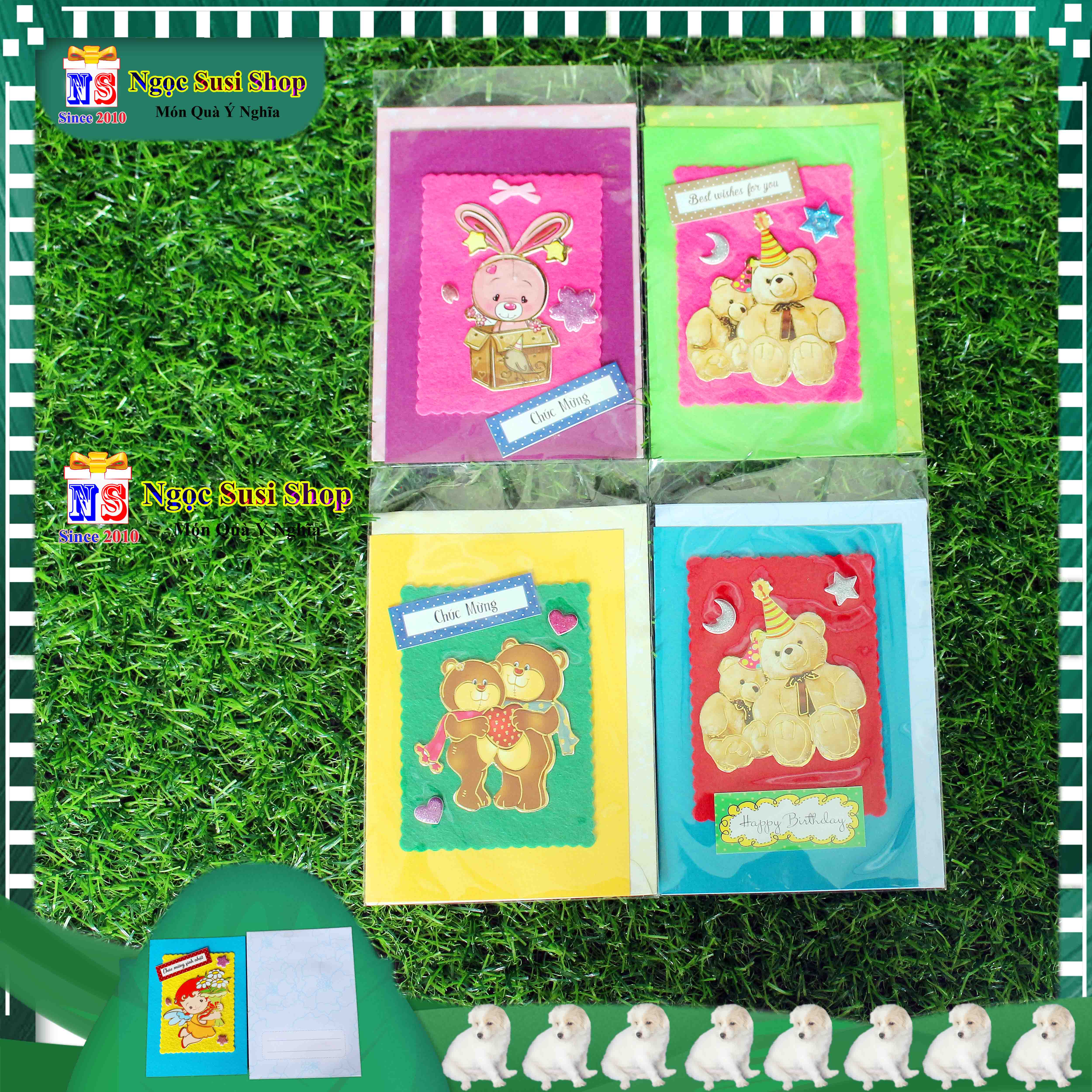 1 TẤM THIỆP CHÚC MỪNG HAPPY 3D BÌA CỨNG - NGẪU NHIÊN MẪU
