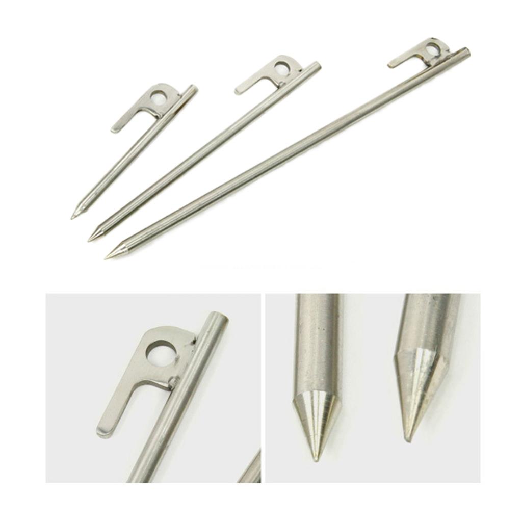 2x5 Piece Heavy Duty 304 Stainless Steel Camping Awning Tent Stakes Pegs 20cm