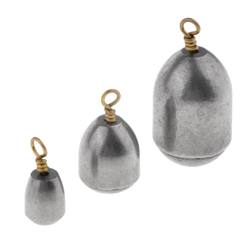 18pcs Mixed Sizes Iron Sinker Drop Shot Weights for Saltwater/Freshwater Carp Fishing