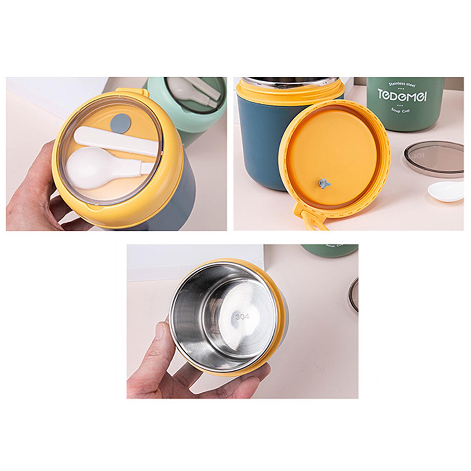 Stainless Steel Thermal Cup Portable Insulated Porridge Lunch Box Food Jar