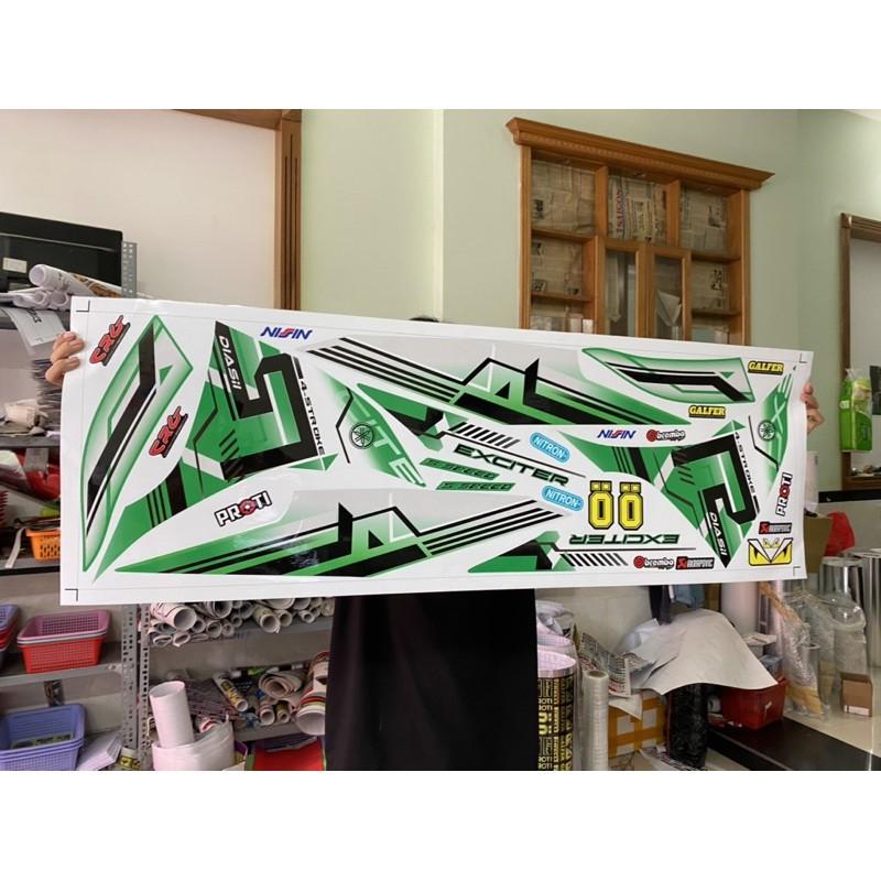 Tem rời Exciter 2011 R xanh trắng