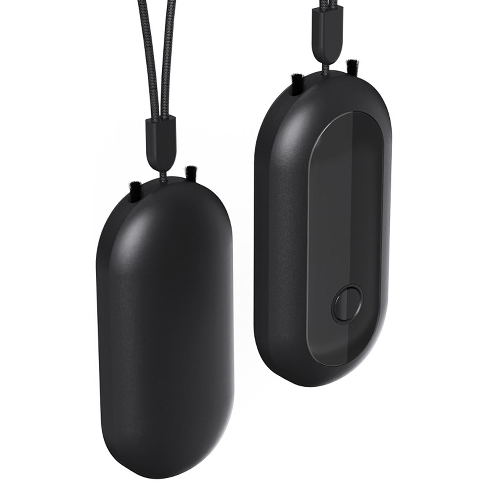 2xAir Purifier Portable Personal Wearable Necklace Negative Ionizer Anion Air Black