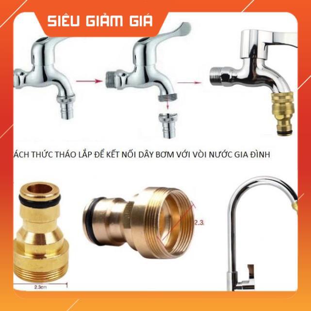 Bộ dây vòi xịt nước rửa xe, tưới cây . tăng áp 3 lần, loại 3m,5m 206587 cút sập,nối vàng+ tặng mở chai
