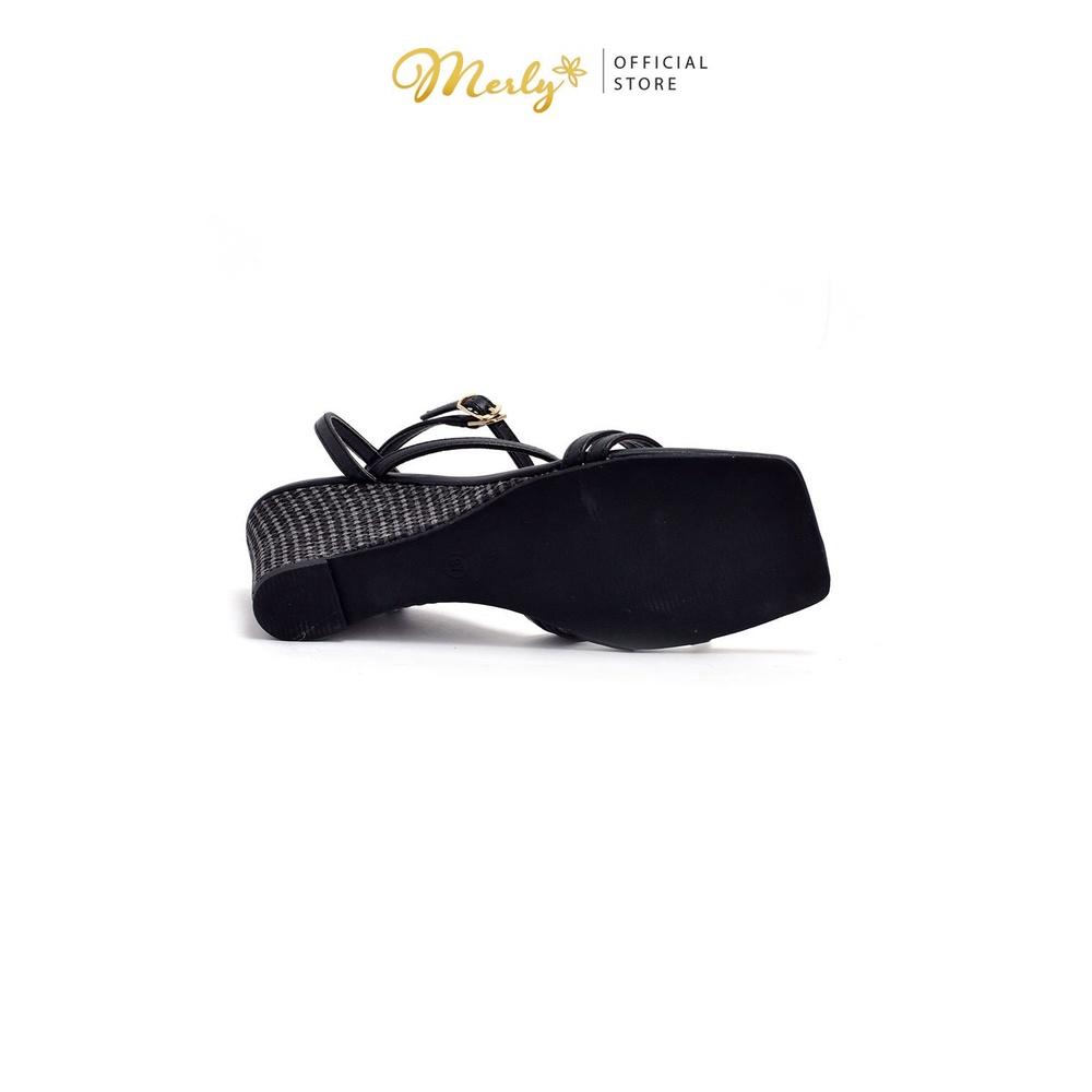 Giày Sandal Nữ Đê Xuồng Merly 1418, Sandal Nữ Big Size, Giày Đế Xuồng Cao gót