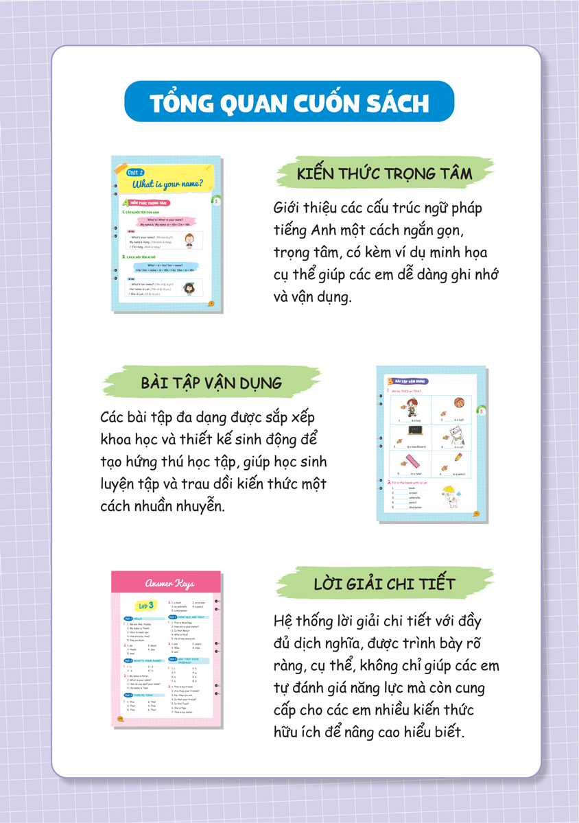 Sổ Tay Ngữ Pháp Và Bài tập Tiếng Anh Lớp 3,4,5_MEGABOOK