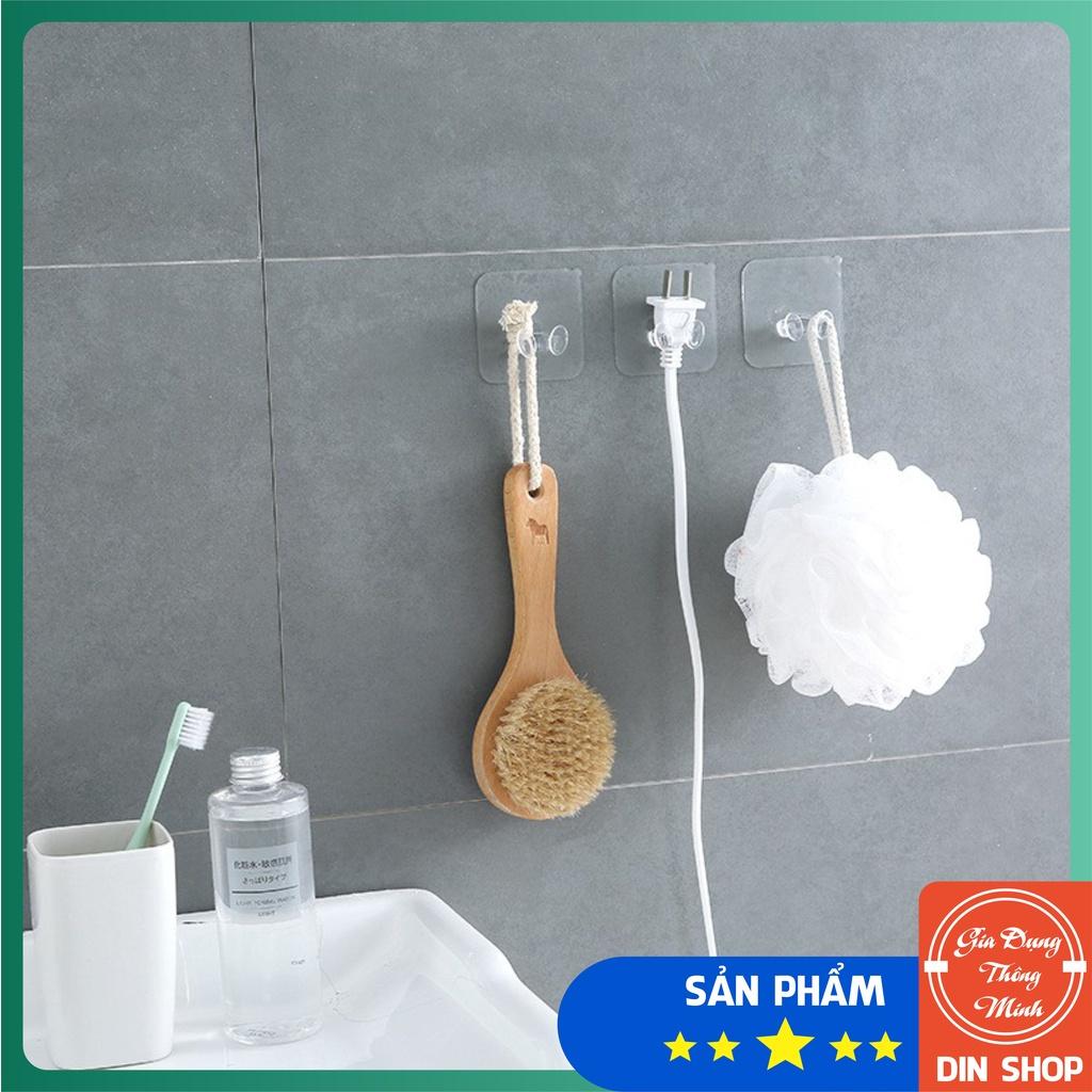 Móc treo phích cắm TIỆN DỤNG Móc treo dây điện dán tường 2 chấu trong suốt siêu dính tiện dụng