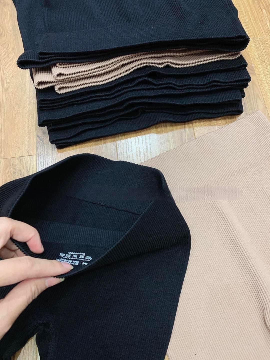 Quần legging lửng cotton zip dày dặn mềm mát co giãn thoải mái size M và L