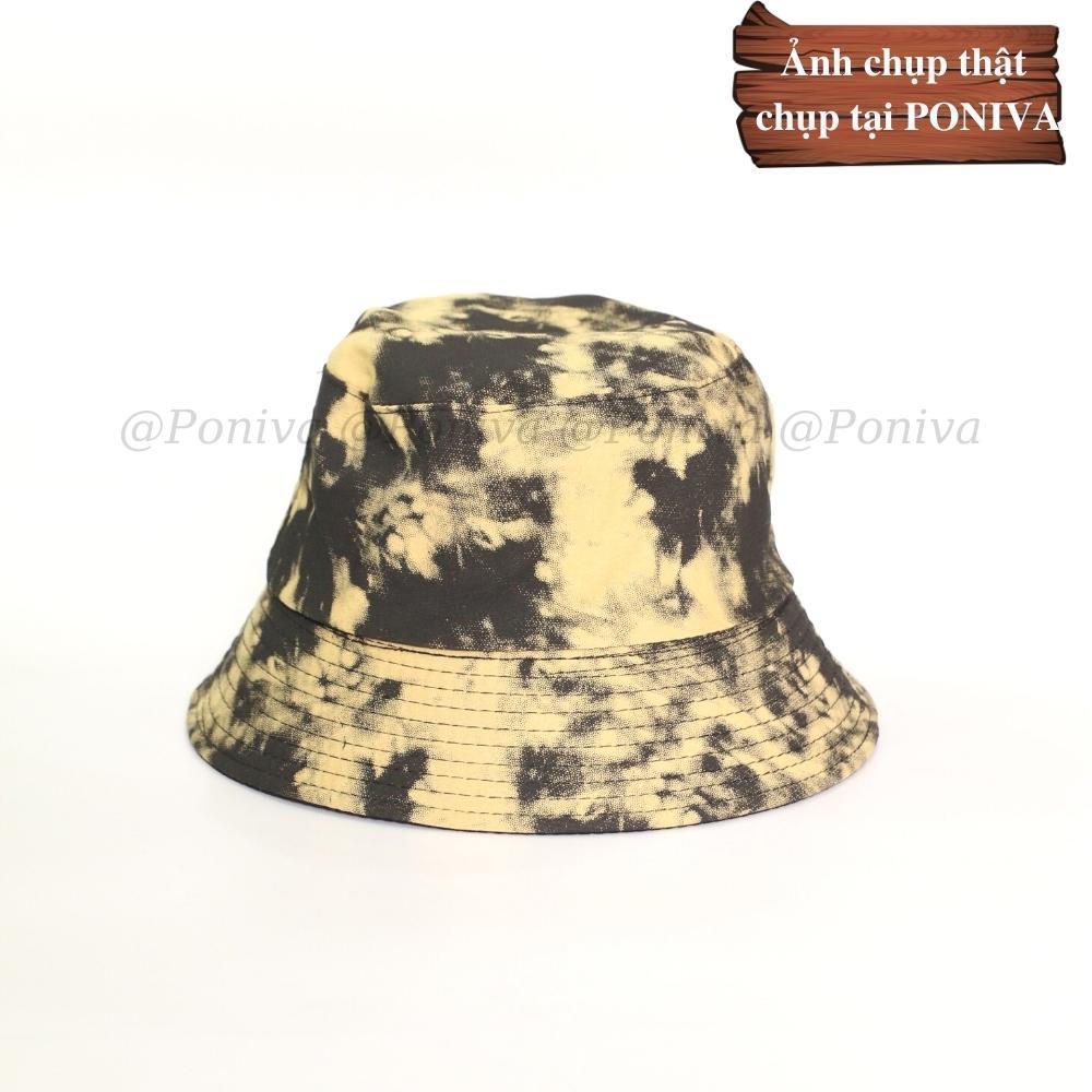 Mũ bucket ️ Nón tai bèo vành cụp phối màu loang 2 lớp form unisex BKL01 nhung tăm Ulzzang Thời trang PONIVA siêu hot