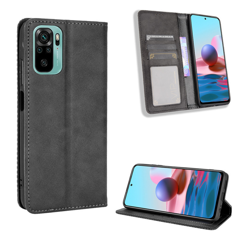 Bao da dành cho Xiaomi Redmi Note 10 dạng ví, hít nam châm cao cấp Fashion Case