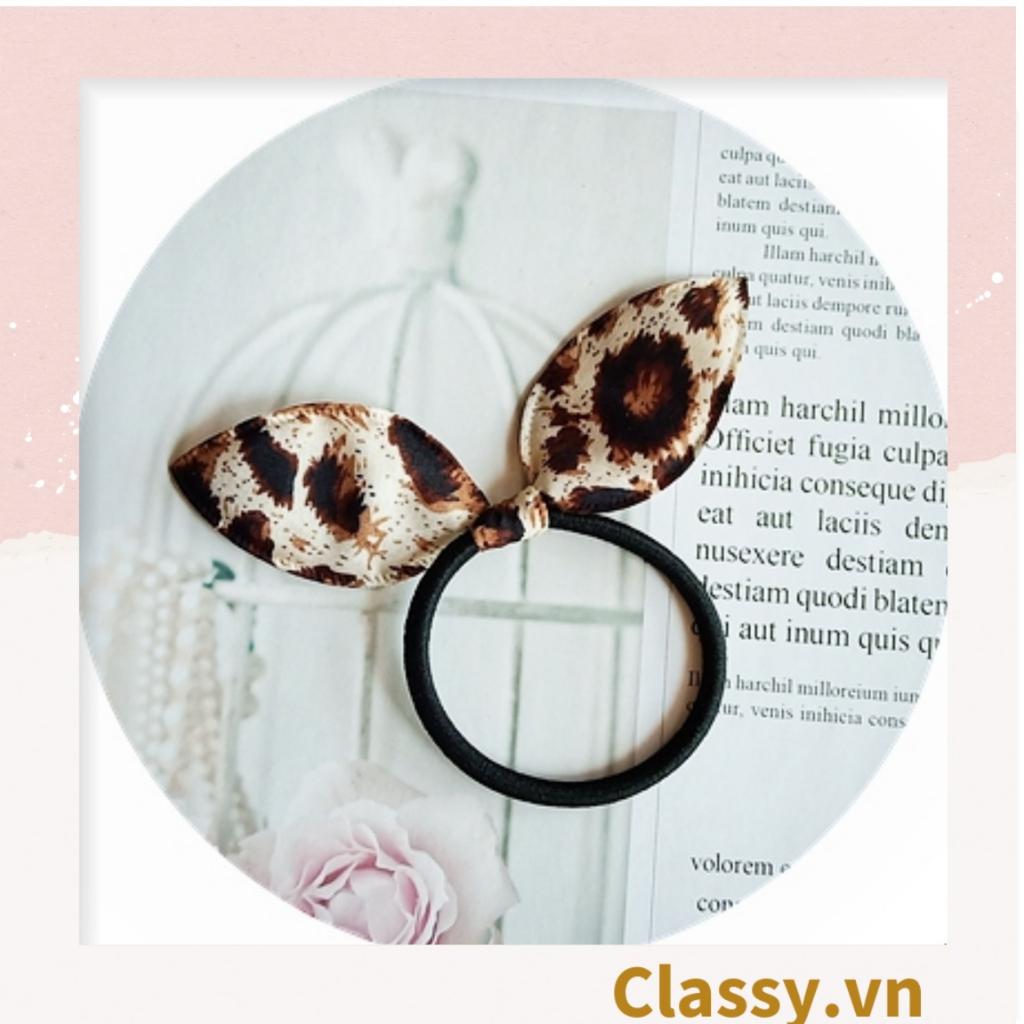 Chọn ngẫu nhiên 01 dây cột tóc Classy tai thỏ, bền chắc giá rẻ, nữ tính PK609