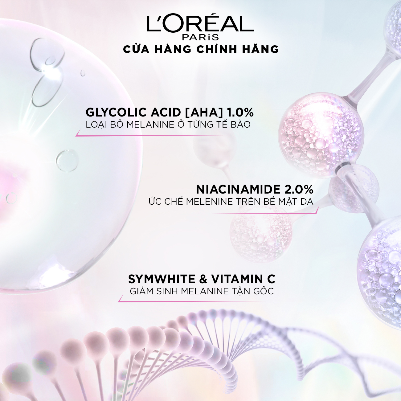 Serum Sáng Da Tức Thì L'Oreal Paris Glycolic - Bright Instant Glowing Serum 1.0% Glycolic Acid 30ML