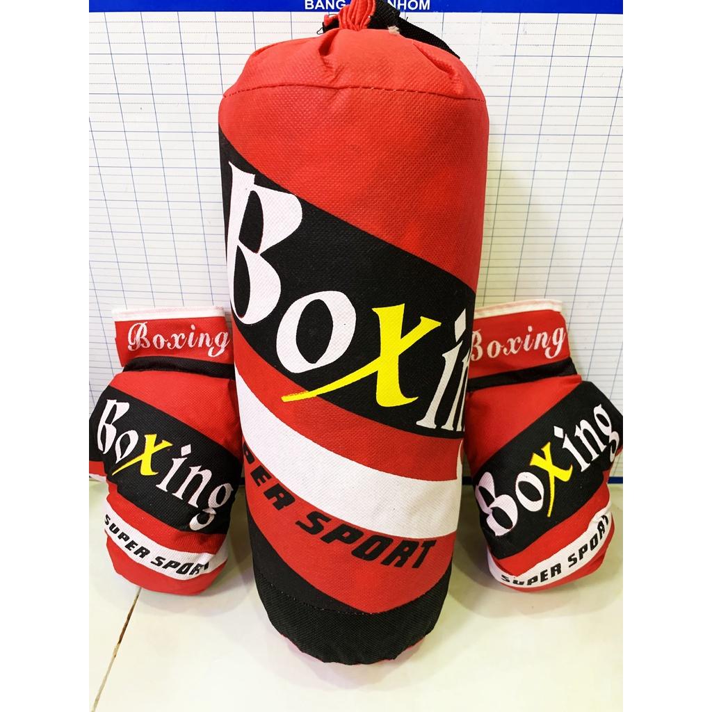 Bộ đồ chơi cho bé tập đấm bốc Găng túi Boxing vui nhộn hàng cao cấp, Đồ chơi tập phản xạ tốt cho bé