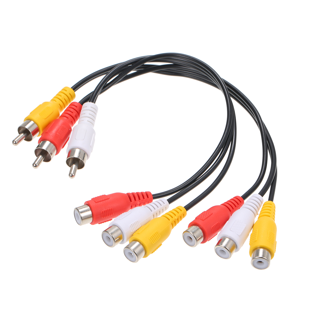 Cáp Âm Thanh 3 Male To 6 Female Cho DVD / TV / Cáp SV Stb Sử Dụng Cho Gia Đình Và Doanh Nghiệp