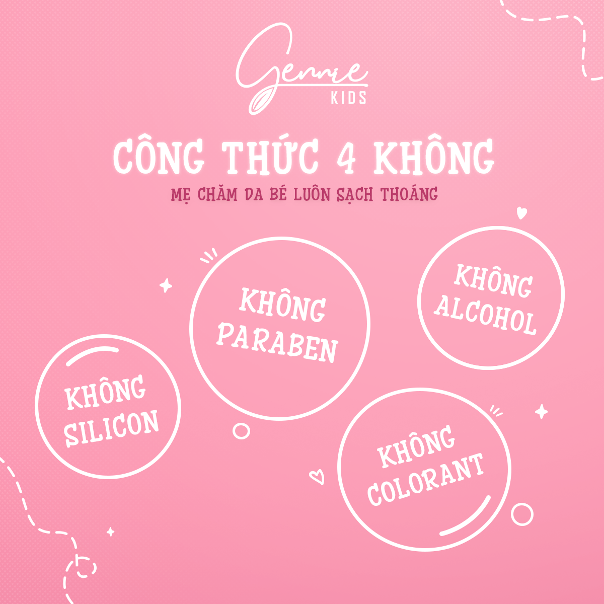 Sữa Tắm Gội 2in1 Gennie Baby Dành Cho Bé Sơ Sinh 400ml Chính Hãng