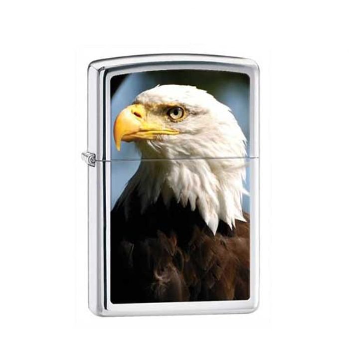 Bật Lửa Zippo Bald Eagle Polished Chrome Chính Hãng Usa