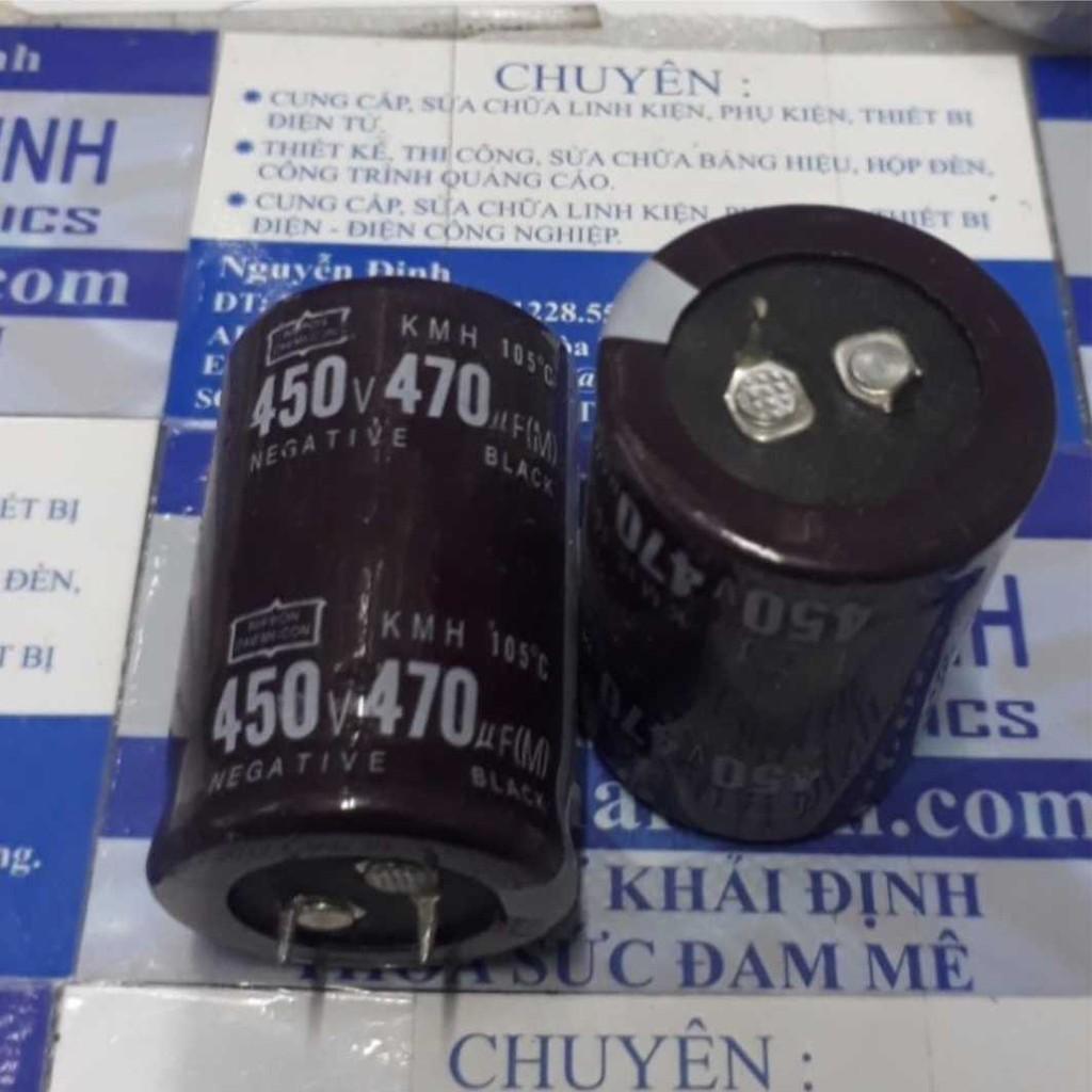 1 cái tụ hóa tụ phân cực, tụ sừng 470uF 450V 30x50mm 30x60mm phi 30mm cao 36mm 50/60mm kde1833