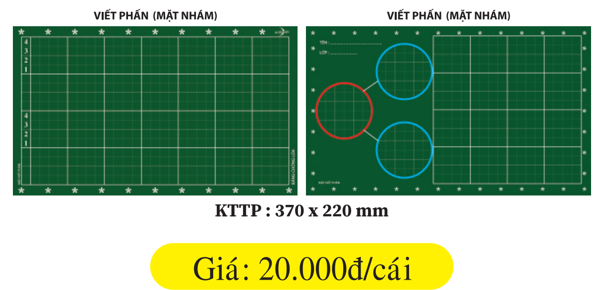 Bảng Con Tách Gộp (Bảng 2 mặt viết phấn)