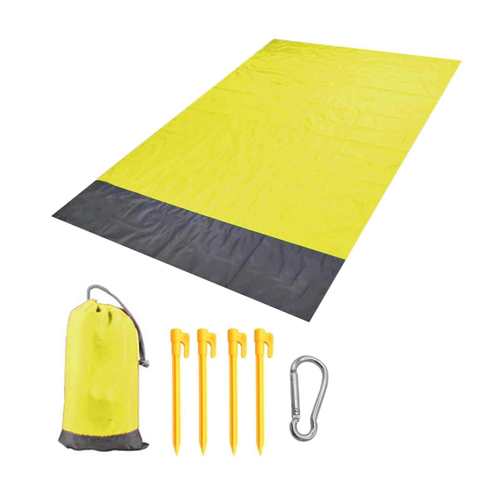 Pocket Picnic Blanket 210x200cm Garden Sheet Large Picnic Mat Compact Portable Rug Beach Mat for Hiking Festival Grass Activities