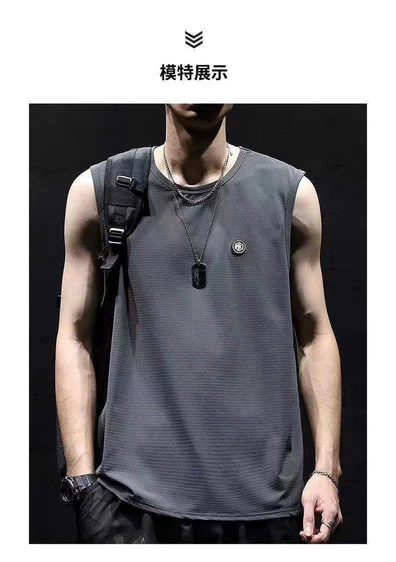 Áo thun ba lỗ nam nữ 2N Unisex in logo màu đen/xám/đen họa tiết