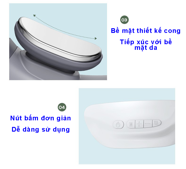 Máy massage cổ vai gáy đa chức năng với 2 đầu massage, pin sạc 5V/500mA giải pháp vật lý trị liệu hiệu quả