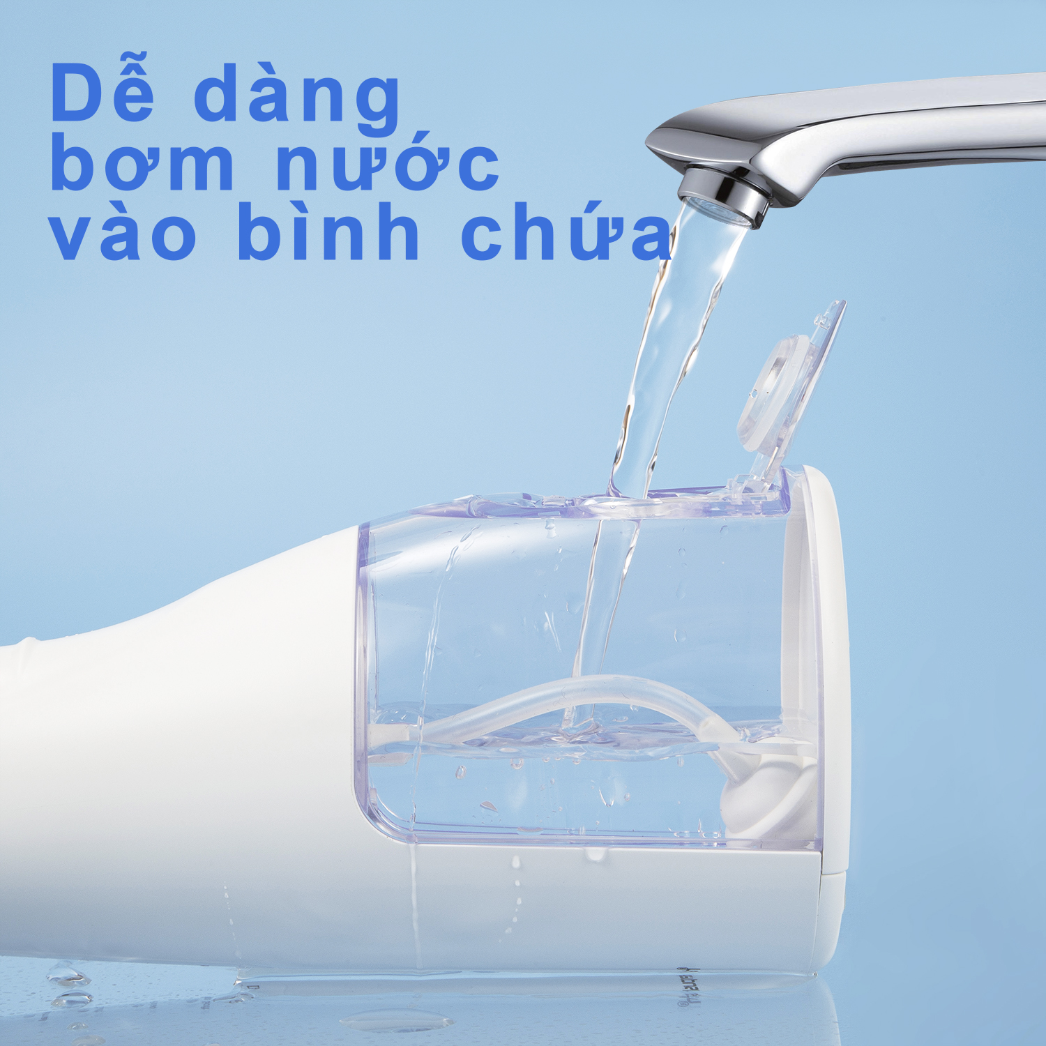Máy tăm nước cao cấp WaterPush 2203 - Áp lực mạnh - Bảo hành Online 1 đổi 1 trong 12 tháng