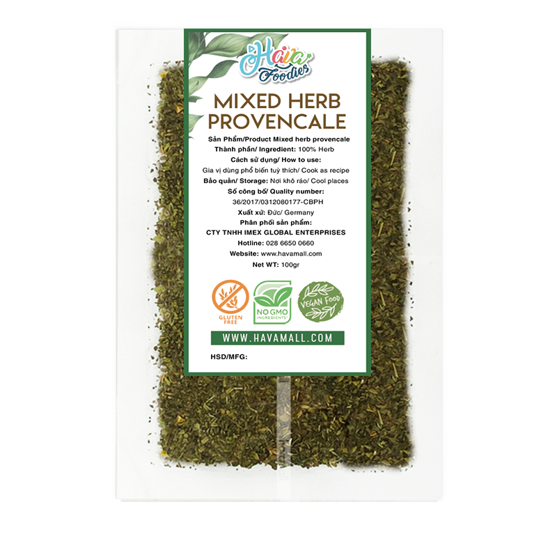 Gia Vị Ý Tổng Hợp Thương Hiệu Hava Foodies Gói 100g – Mix Herb Provencale