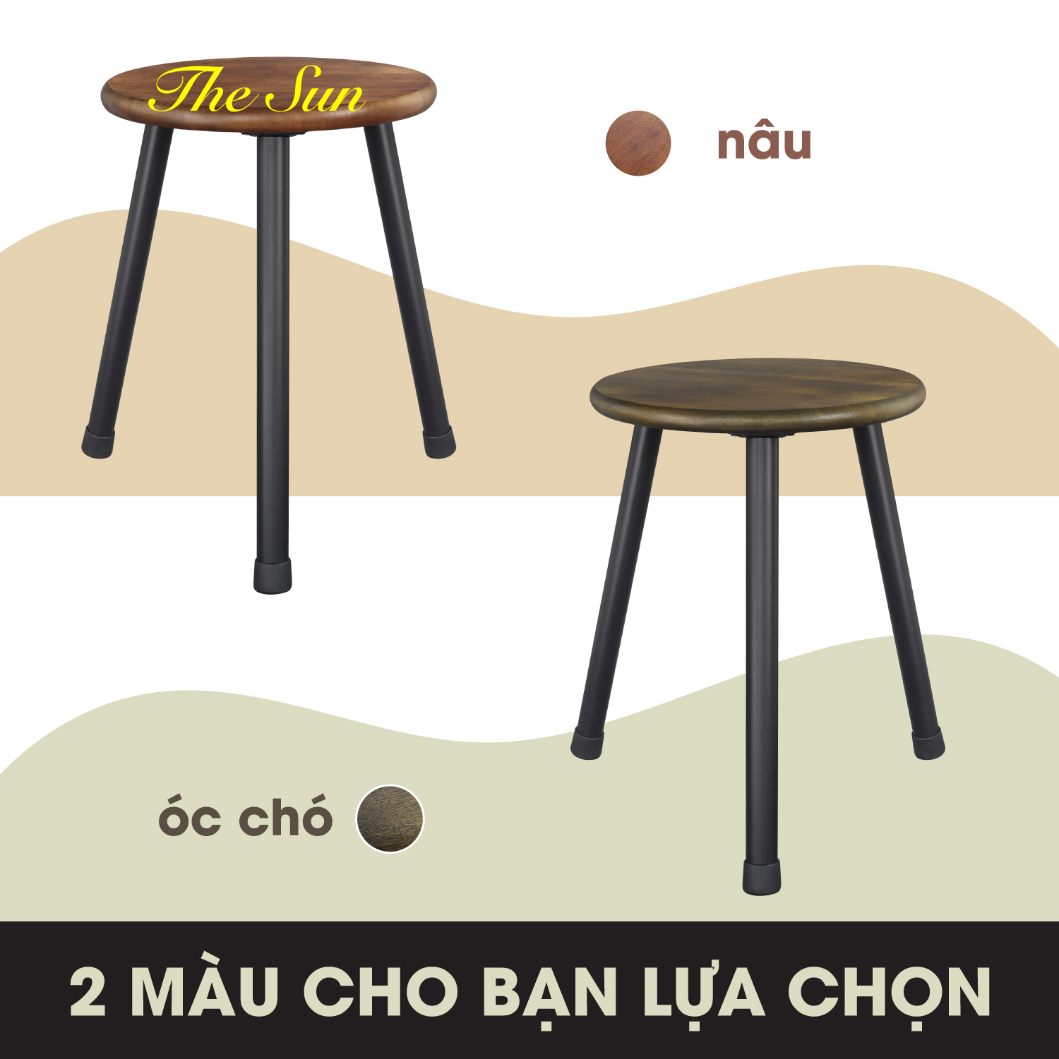 Đôn Gỗ. Kệ Để Chậu hoa, Bàn Kê Đầu Giường, Bàn Coffee. mặt 30cm, chân tháo rời bằng thép Cao 40cm