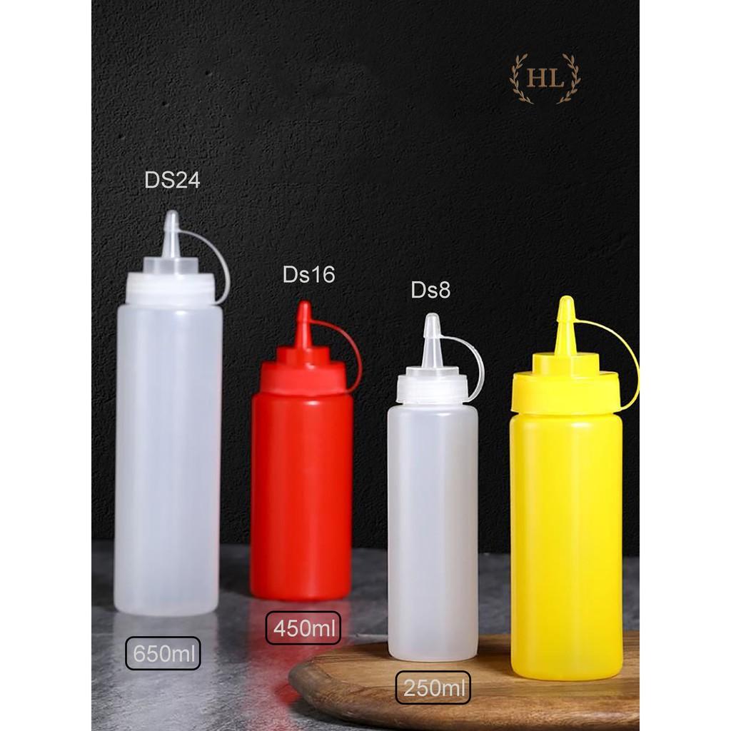 Bình đựng nước sốt 200ml | BÌNH ĐỰNG SỐT 8OZ DUNG TÍCH 200ml CÓ VẠCH DUNG TÍCH DẬP NỔI
