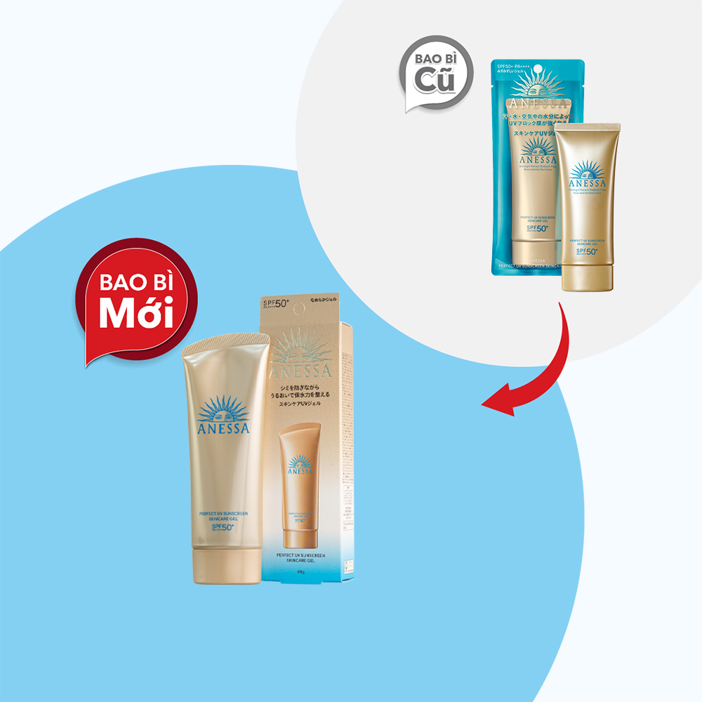 Gel chống nắng ANESSA Perfect UV Sunscreen dưỡng ẩm bảo vệ hoàn hảo SPF50+/PA++++ (Tuýp 90g)