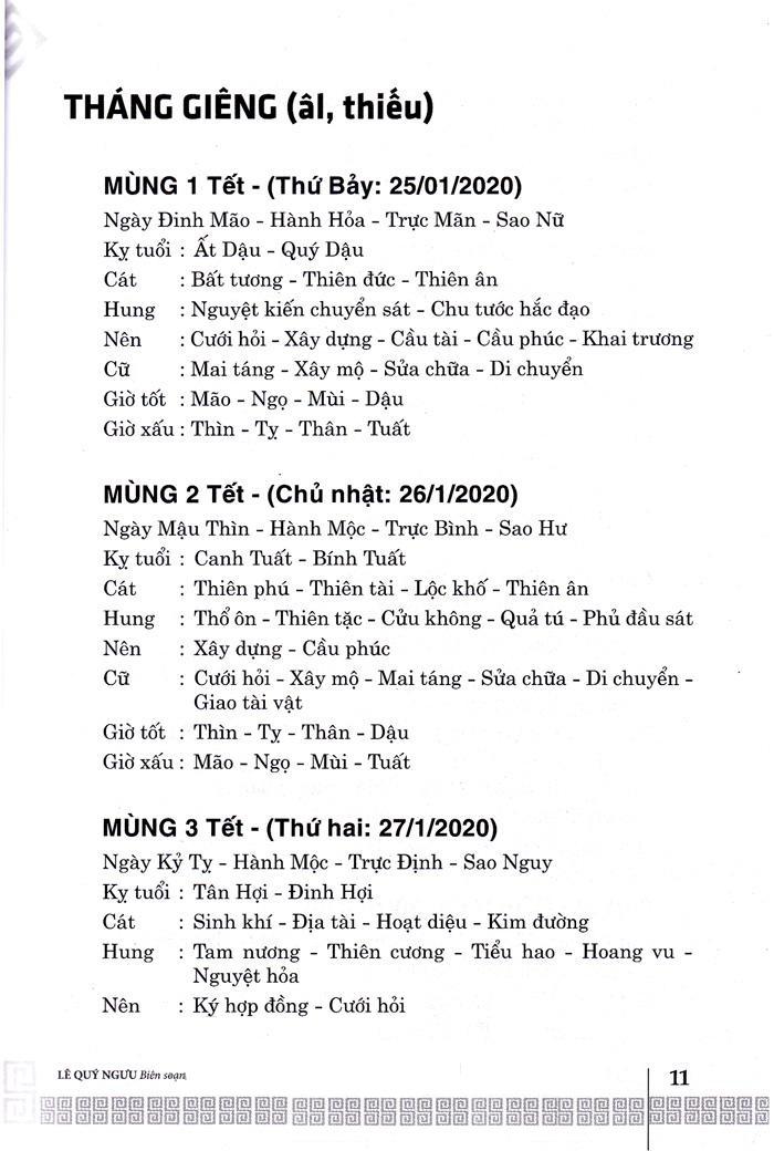 Sách Ngày Lành Tháng Tốt 2020