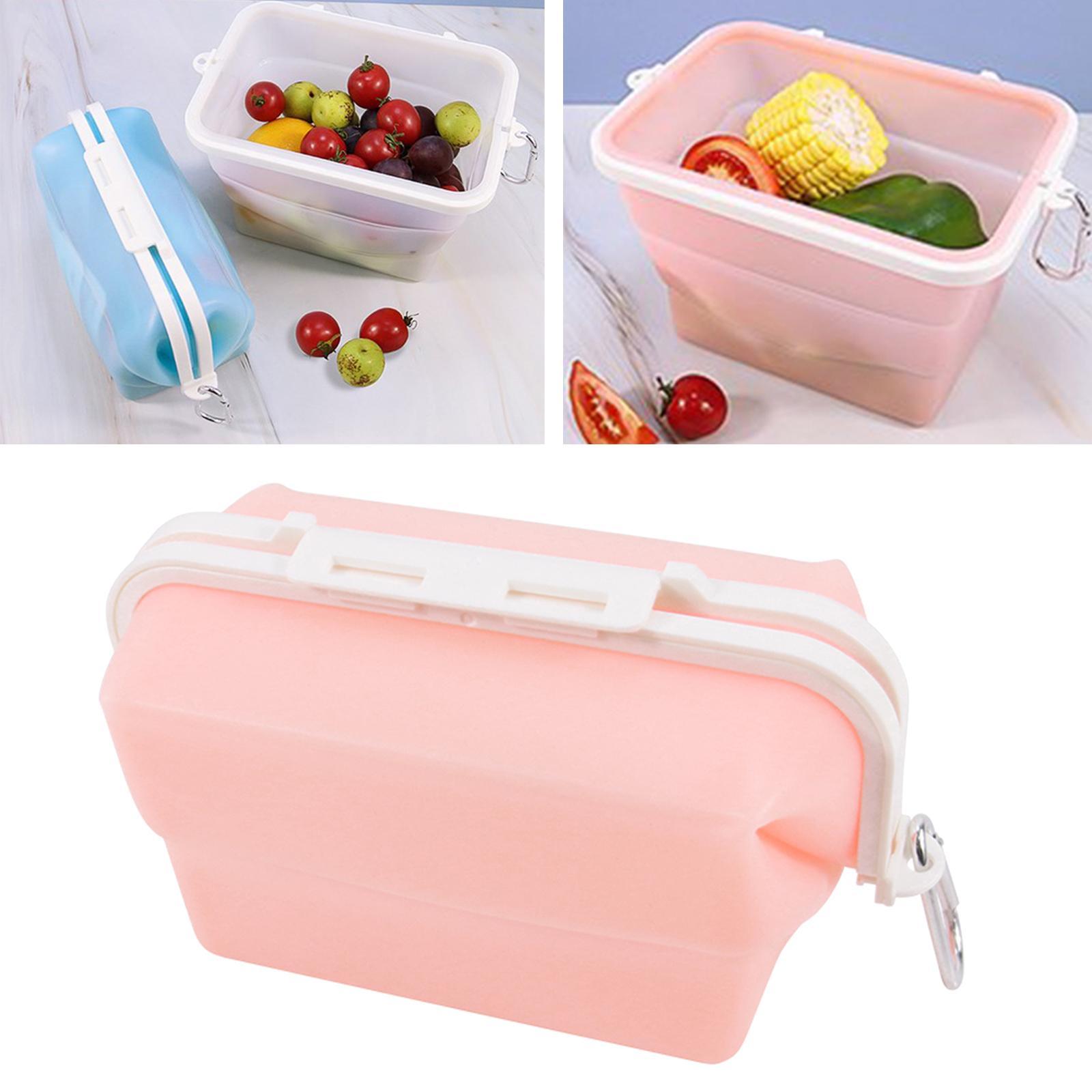 Food Storage Case Foldable Holder Silicone Fruits Bag for Fridge Bag Box Kitchen Organizer