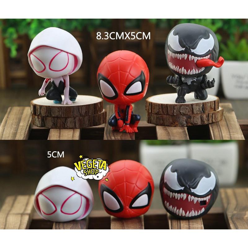 Mô hình Avengers Marvel DC - Spider man Venom Thanos Hulk Black Panther Captain America Iron man - Trứng Gacha lắp ráp