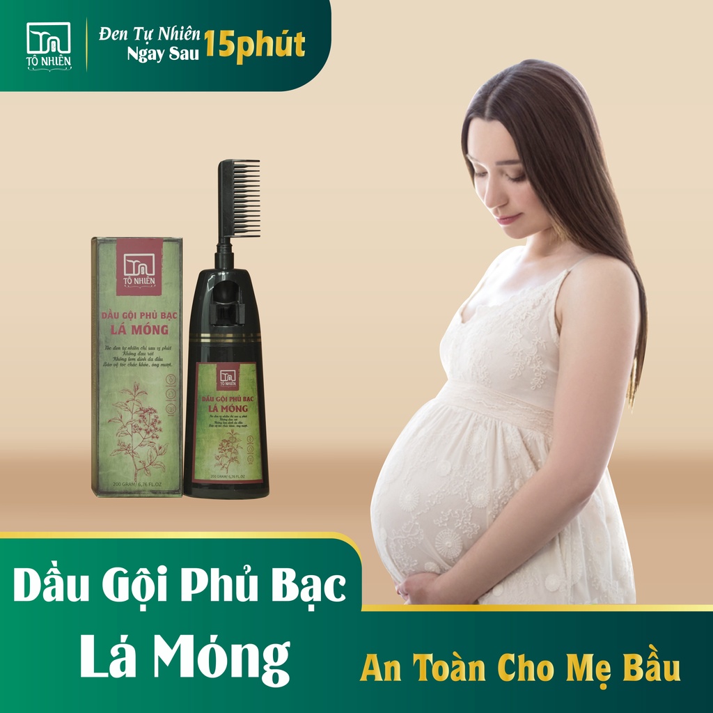 Dầu gội phủ bạc lá móng Tô Nhiên 200g - Làm đen tóc tự nhiên tại nhà chỉ sau 15 phút