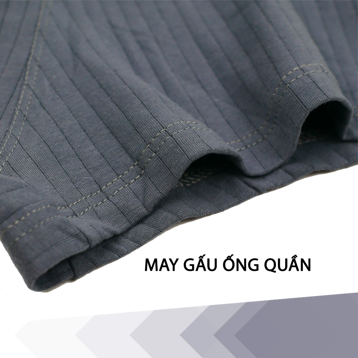 Quần lót nam boxer đùi cotton cao cấp đẹp gợi cảm Fossati Classic Rise co dãn 4 chiều màu xanh trẻ trung, vải 95% cotton 5% Spandex sọc dệt đẹp, may tôn dáng