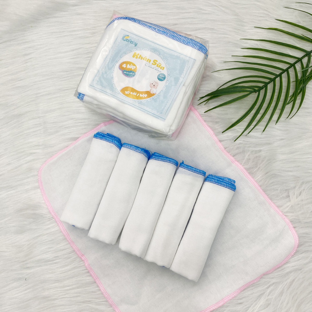 [10 chiếc] Khăn Sữa Xô Cho Bé BAFABY 3 Lớp 4 Lớp Cotton Dịu Nhẹ Nâng Niu Làn Da Nhạy Cảm Của Bé - 339