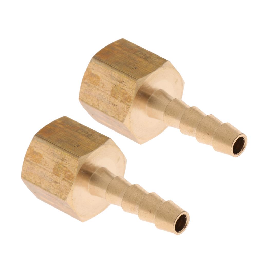 2 Chiếc Đồng Nữ Vòi Lắp, Cổng Kết Nối Đầu Nối Adapter Barb 1/4 BSP DÂY CHUYỀN 6mm