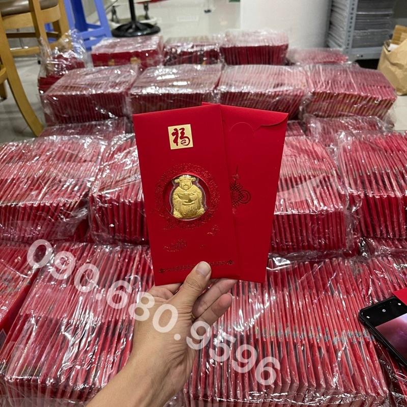 Bao lì xì thần tài mạ vàng Hồng Kông cao cấp